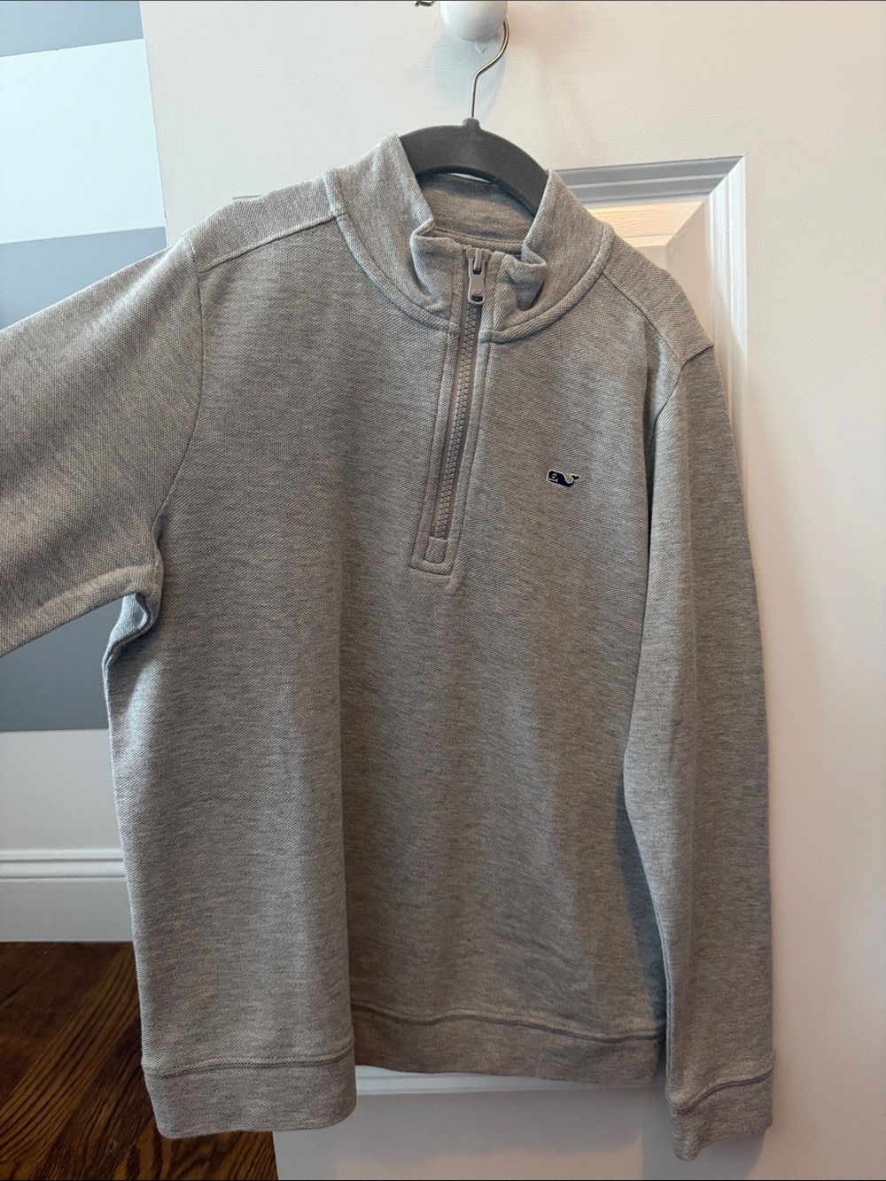 Vineyard Vines Kids Gray Quarter-Zip Pullover